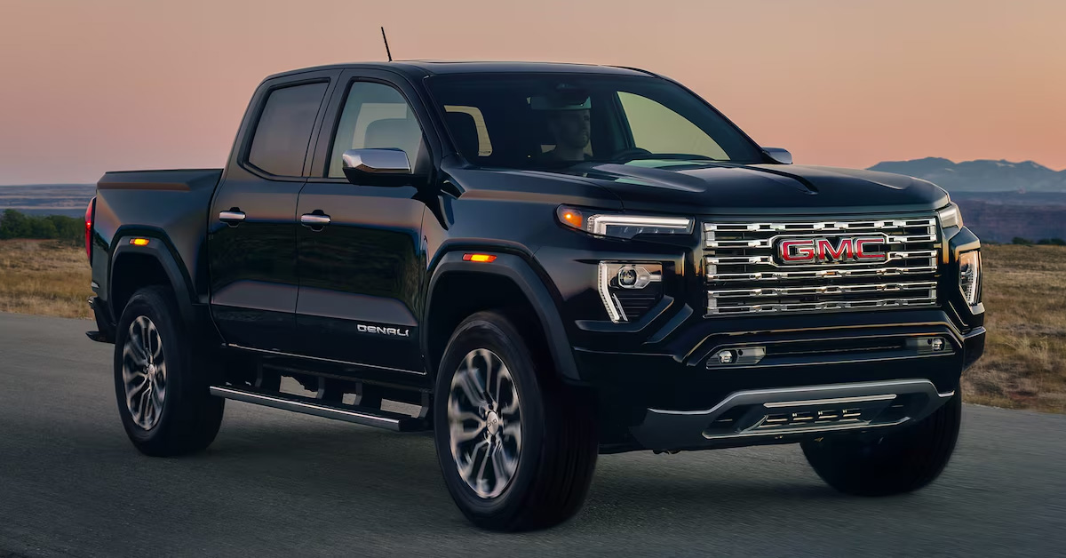 Parked black 2026 GMC Canyon